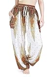 Pantalon hippie polyvalent pour femme peut être porté pour le yoga, les journées à la plage, les voyages, la détente, la danse et au quotidien. Excellent choix pour les activités intérieures et extérieures.