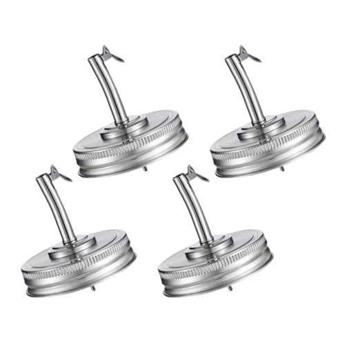 Tapas de acero inoxidable de alta resistencia con vertedor para frasco Mason 2