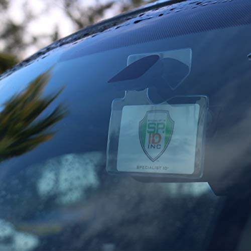 100 Clear Rigid Vinyl Horizontal Vehicle Hang Tag Parking Pass Holders By Specialist Id #TOP5
