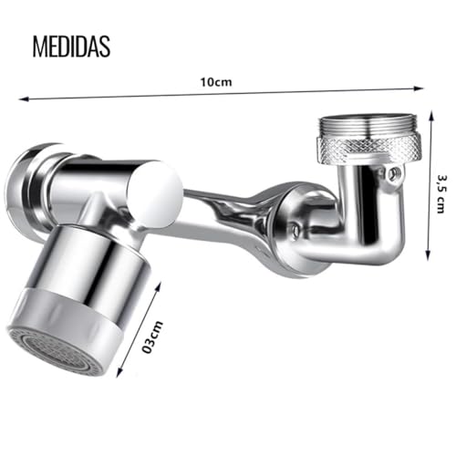 Adaptador Extensor de Torneira Rotativa Universal Facilidade e Versatilidade na Cozinha e no Banheir