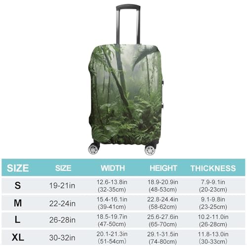 Tropical Rainforest Luggage Cover, Washable Elastic Suitcase Cover Protector Fit 18-32 Inch Luggage2