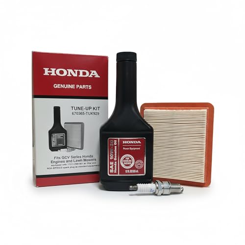 Genuine Parts Tune-Up Kit for Honda GC and GCV Series Engines and Lawn Mowers, Includes 12oz 10W-30 Oil, 17211-Z8B-901 Air Filter, BPR5ES Spark Plug