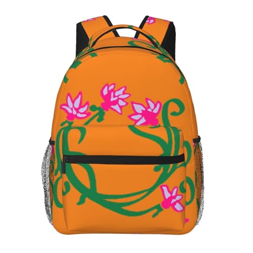 Mochila de viajes y vacaciones con estampado de flor de loto para el verano