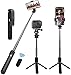 Produktbild KKUYI Selfie Stick Stativ, 3 in 1 Bluetooth Selfiestick, Monopod Selfie-Stange Stab 360°Rotation mit Bluetooth-Fernauslöse für iPhone Samsung Huawei Android(4-6.5 Zoll)/S9 Action Kamera (Schwarz)