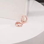 LILIE&WHITE Chunky Rose Gold Hoop Earrings for Women Cute Fashion Hypoallergenic earrings Minimalist Jewelry Gift