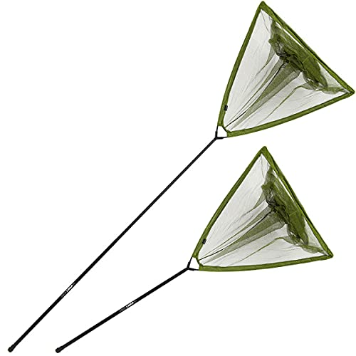 Angling Pursuits 42" Inch Green Carp, Pike Fishing Landing Net and 2pc Telescopic Handle Set up Pole