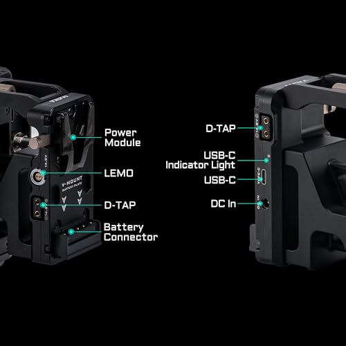 Image of Tilta Battery Plate Compatible with Blackmagic Pyxis 6K / 12K - Gold Mount | High Capacity Power Output (2 Pin Lemo, P-Tap, USB-C) | External Power Input | Security Attachment | ES-T21-BP-AB