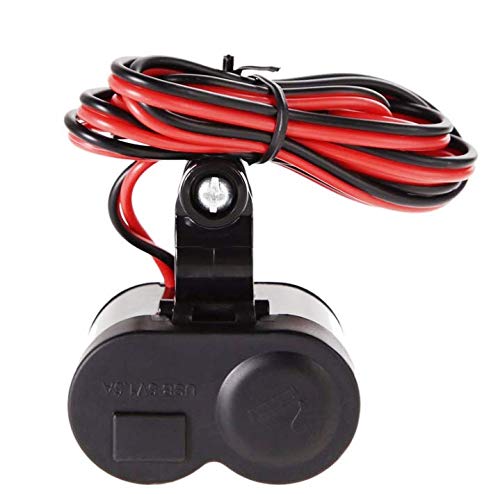 Tomada Carregador De Celular 12V E Usb 5V Para Moto Entrada Isqueiro Motocicleta Led A Prova D'gua
