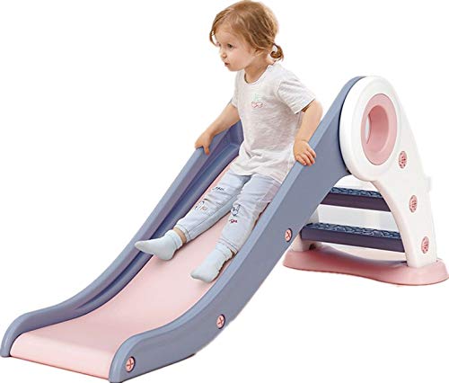 MOWA Folding Slide Climber for Kids (Pink-White)