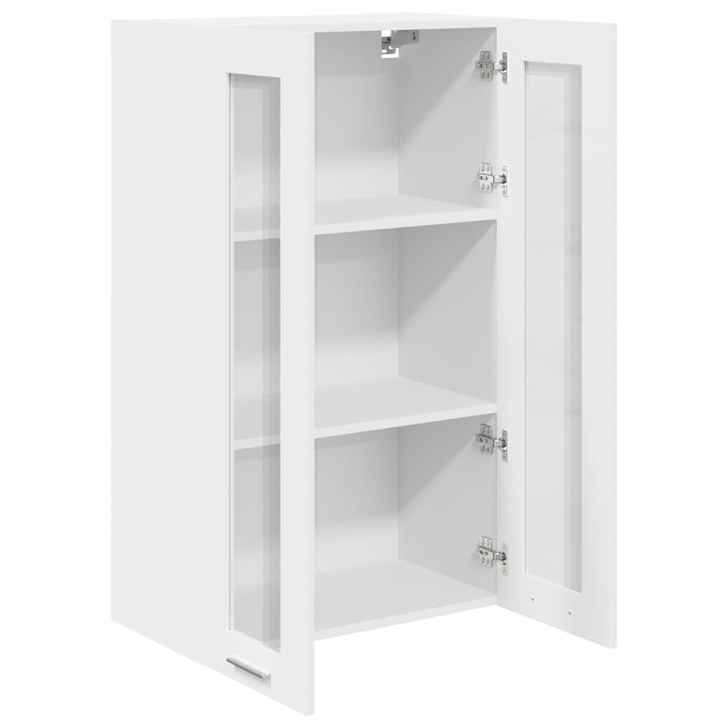 vidaXL Armadio pensile Bianco 60 x 31 x 100 cm Legno multistrato, Armadio da cucina moderno, design rettangolare, ampio spazio, materiali resistenti, stile contemporaneo, per l'organizzazione in