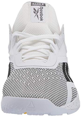 Reebok Men's Nano X Cross Trainer, White/Black, 9