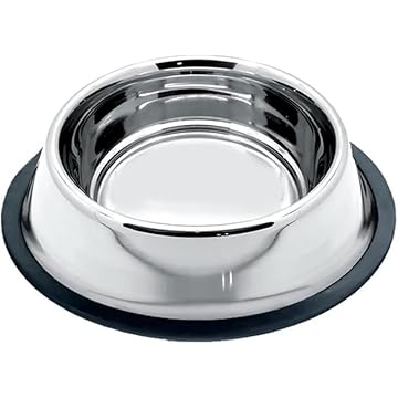 Comedouro Tigela Cachorro Inox Antiderrapante Comedouro Bebedouro Tigela Alimentador de Cachorro Não Move Base Emborrachada Para Raças Medias e Grandes 900ML