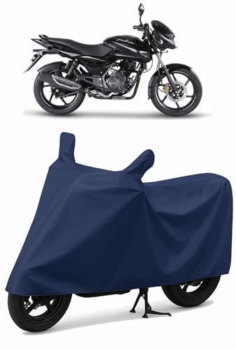 Image of Shield Heavy Duty Bike Cover for Bajaj Pulsar 150 | All-Season, Tear-Proof Fabric | with Side Mirror Pocket & Buckle Belt | Bajaj Pulsar 150 Bike Cover