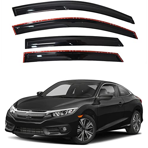 GXYWADY 4PCS Window Vent Visor Rain Guard Shade Replacement for Civic Sedan 2016 2017 2018 2019 2020