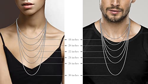 Miabella 7837 Italian 925 Sterling Silver Solid 2Mm Round Box Chain Necklace For Women Men, Made In Italy thumb #4
