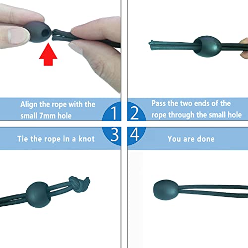 Ganci Elastici, 4mm, 10m Nero, ZhenSFlourish Fai