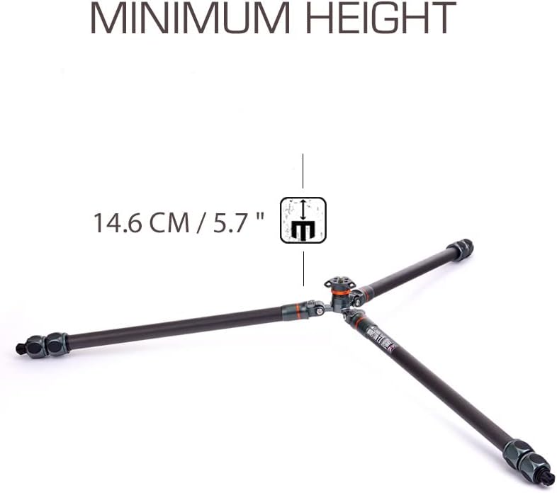 3 Legged Thing Pro Range 2.0 Winston 2.0 Carbon Fibre Tripod System - Adjustable Camera Tripod with 3 Counterfold Detachable Legs for Monopod Conversion - Metallic Slate Grey (WINSTONGREY2)