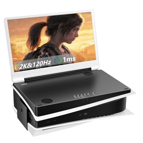 G-STORY 15.6 Inch IPS 2K 120Hz Portable Monitor Gaming Display Integrated with PS5(not Included) 2560X1440 with 2 HDMI Ports FreeSync Built-in 2 of Multimedia Stereo Speaker UL (2K&120Hz)