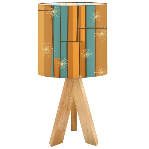 RAINFALLARING Tripod Bedside Table Lamp for Bedroom 50s Mid Century