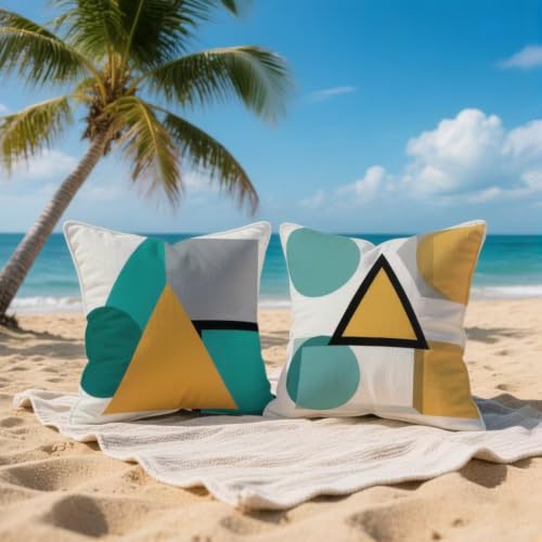 Funda cojín 50 x 50 juego de 2 lino con cremallera oculta para decoración de sofá 3