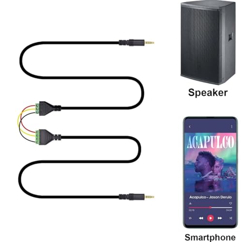 Conector terminal de tornillo 3.5mm para audio 4PCS 30cm miniatura 4