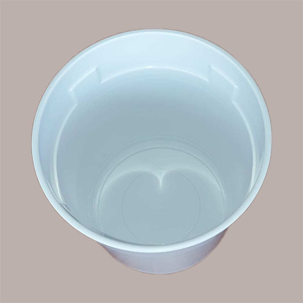 Lucgel Carapina Sorbettiera per Gelato Cilindrica Plastica Bianca 6 Lt - 22 pezzi -