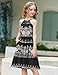 Arshiner Tween Girls Halter Neck Dress Boho Black A-line Swing Summer Sundress with Pockets 11-12 Years