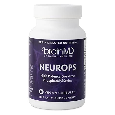 Dr Amen BrainMD NeuroPS - 30 Capsules - 150 mg PhosphatidylSerine - Promotes Mental Focus, Energy & Memory - Gluten Free - 30 Servings Cover