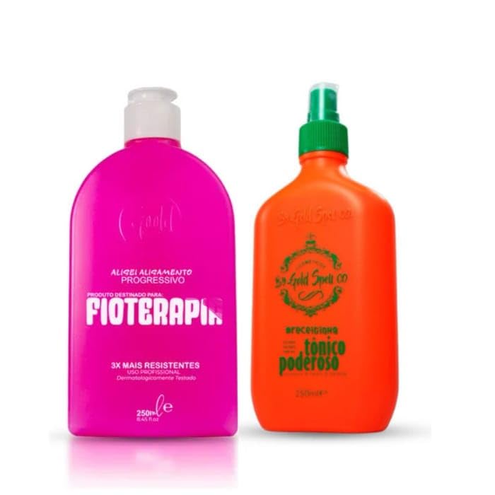 Hair Straightening & Growth Care Kit – Progressive Smoothing Treatment 250ml (8.45 fl oz) + Powerful Hair Growth Tonic 250ml (8.45 fl oz)