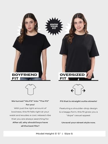 Image of Bewakoof X Garfield Garfield Women's 100% Cotton Graphic Print Oversized Fit Half Sleeve V-Neck T-Shirt | Casual wear | Streetwear | Oversized Tshirt for Woman Cotton| Baggy