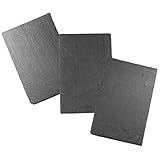 Cohas Slate Food and Cheese Platter or Art Board includes 3 Medium 8 by 12 Inch Boards, Undrilled Gray Slate