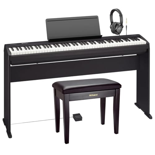 Kit Piano Digital Roland FRP-2 acr com Banco, Estante e Fone de Ouvido