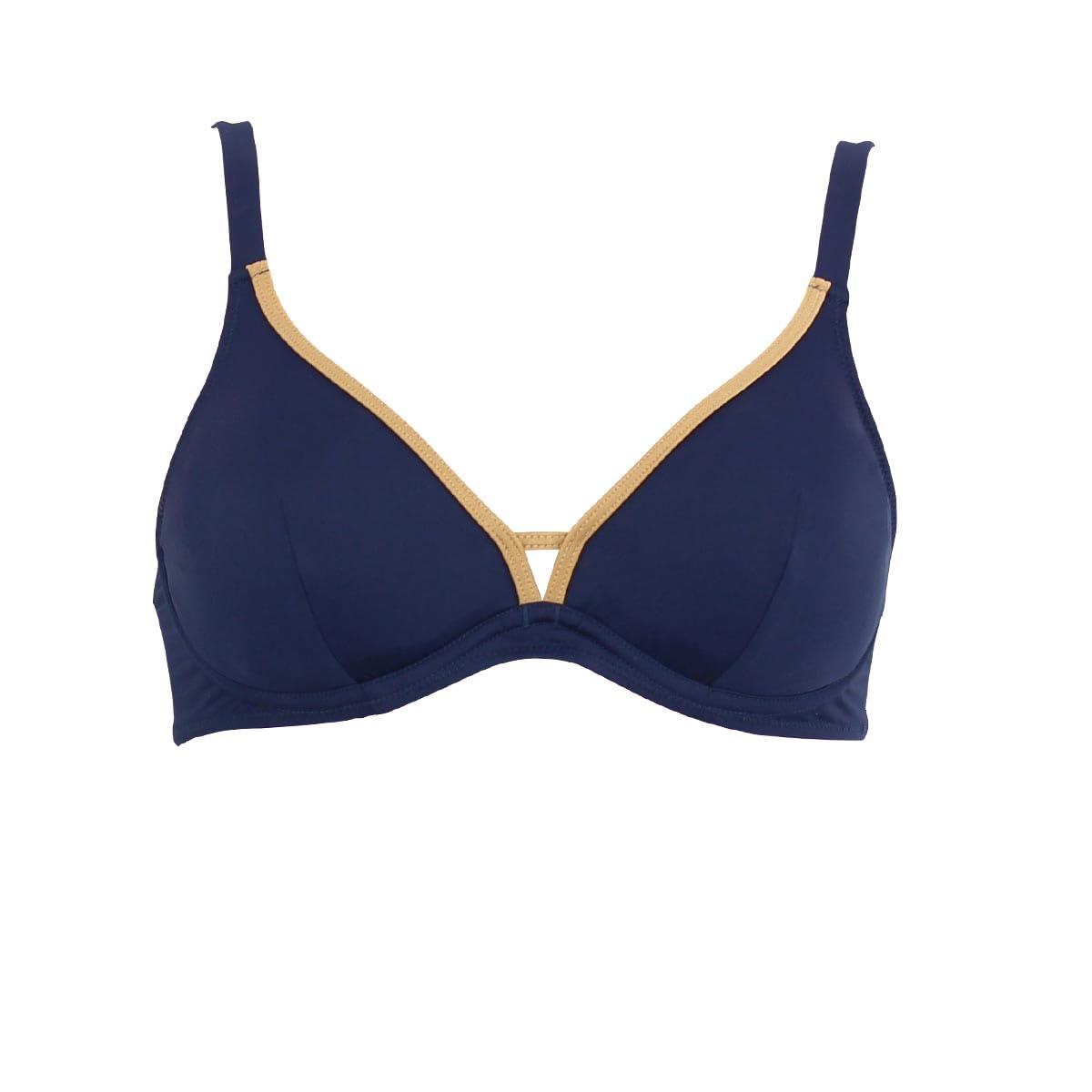Haut de maillot Venezia Janine Robin 85C bikini triangle bleu - 5