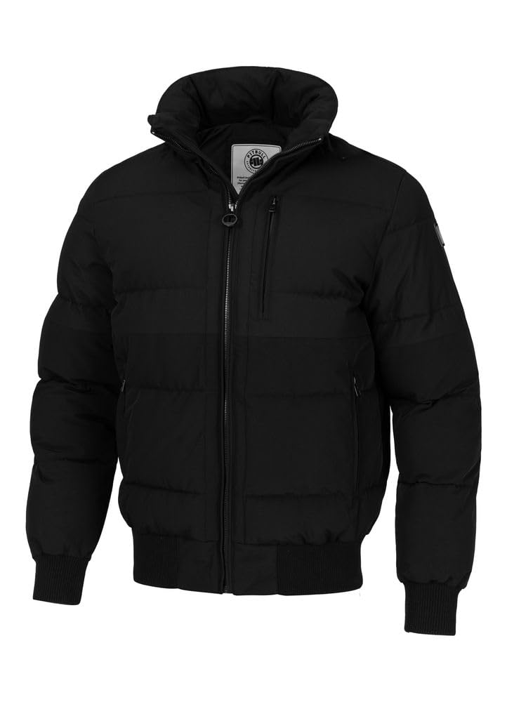 PITBULL Herren Stepp-Winterjacke mit abnehmbarer Kapuze Männliche Winter Jacke mit Kapuze Patton Rip-Stop Gewebe Winterjacke