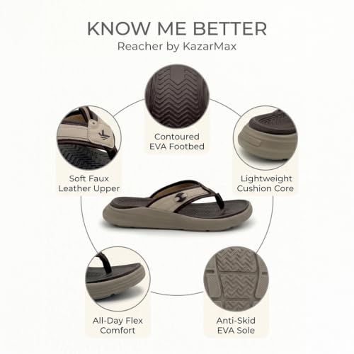 Image of KazarMax Men Slipper | Lightweight | Skid Resistent | Super comfortable Sporty Thong Flip-Flops Slippers For Men