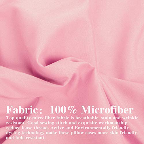 NTBAY 2 Pack 100% Brushed Microfiber Oxford Pillowcases, 1800 Super Soft and Cozy, Wrinkle, Fade - Image 4