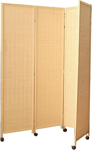 Séparateur de pièce portable et écran de séparation mural pliable sur pied - 2