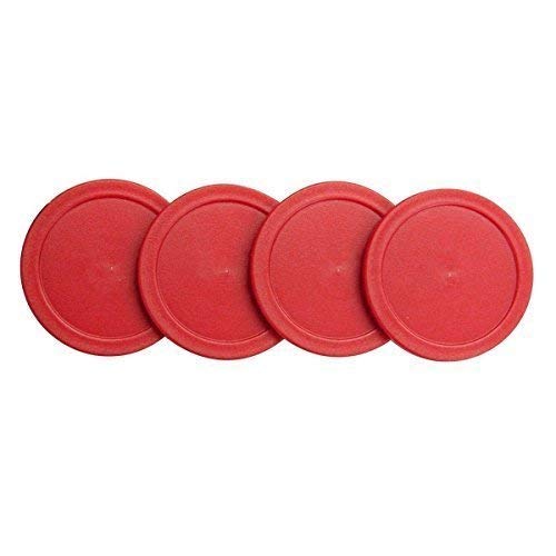 Mini Air Hockey Pucks And Paddles - Replacement Set Value Pack - Set Of Two Red Air Hockey Pushers And Four 2 Inch Red Pucks I Epic Gifts #TOP2