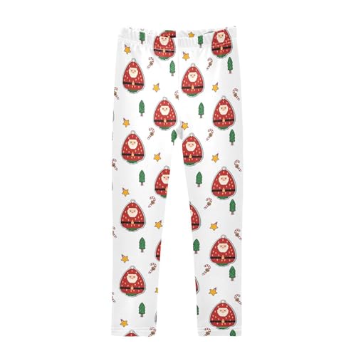 ZZKKO Girls Leggings Santa Claus Strawberry Toddler Girls Clothes Leggings for Girls Toddler Girls Leggings 3-4T