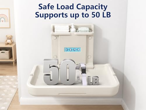 Image of Wall Mounted Baby Changing Station,Foldable Diaper Tables
