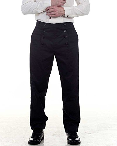 Thepiratedressing Steampunk Victorian Costume Architect Pants Trousers -Black (Xl) #TOP1
