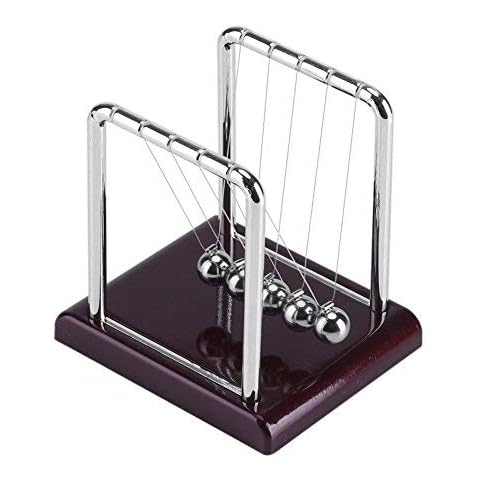 Zyyini Newtons Cradle Balance Balls, Newton Pendulum, Balance Balls Toys Balance Balls Science Abs Plastic Line Massief Metalen Balance Balls Kantoorspeelgoed Science Desk Toy Cover