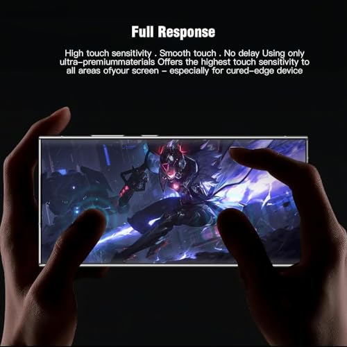 Image of Uyiton Tempered Glass Screen Protector Compatible with Samsung Galaxy S24 Ultra (6.8 Inch) | Pack of 2 | 9H Hardness | HD Crystal Clear | Fingerprint Unlock Compatible | Bubble-Free Installation | Case Friendly