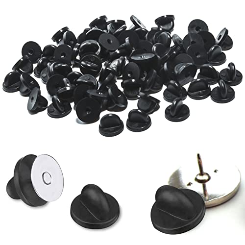 Mariposa Embrague Pin, Butterfly Clutch Pin Backs, 100 Piezas Tie Tack Reemplazo para Pasadores de Solapa Fabricación de Joyas Sombreros Insignias Uniforme