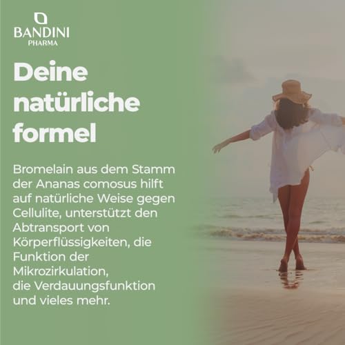 Bandini® Bromelain 10000 F.I.P/g | 5000 GDU/g | Starke Detox Entwässerung | 200 magensaftresistente hochdosierte Tabletten | Reines Natürliches Enzym Ananas Extrakt | 1 Tablette/Tag für 200 Tage – Bild 4