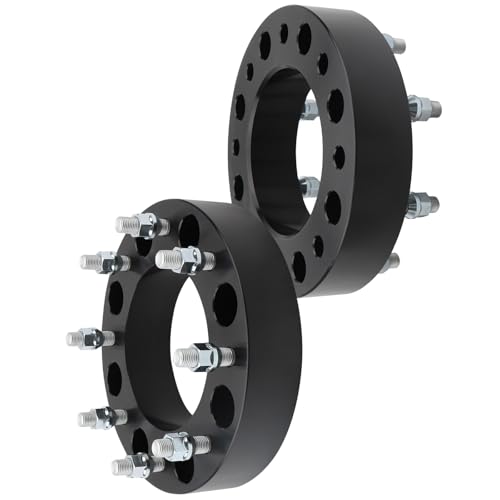 IRONTEK 8x200mm Wheel Spacers Compatible for Ford F350 2005-2025 Super Duty DRW for Ram 3500 2019-2025 DRW 8x6.5 2 inch Thread Pitch M14x1.5 Hub Bore 142mm 2PCS