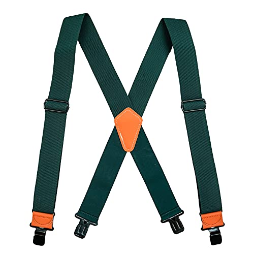 Image of MELOTOUGH Men's Suspender 2 inch Wide Partial Elastic Strap for Jeans Pants