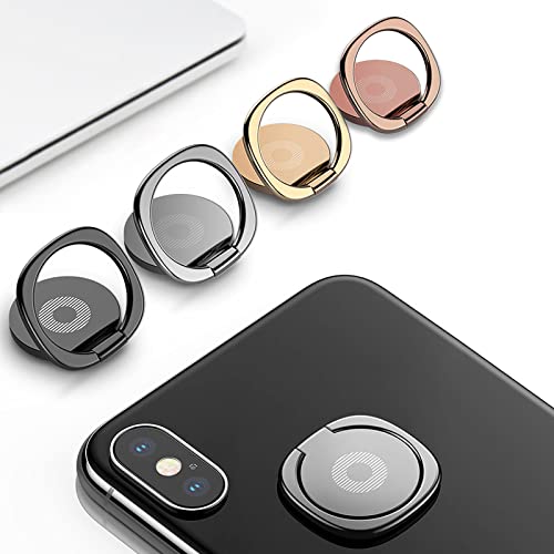 [Pacote com 2] Suporte de anel de celular com bordas arredondadas brilhantes, rotação de 360 graus e