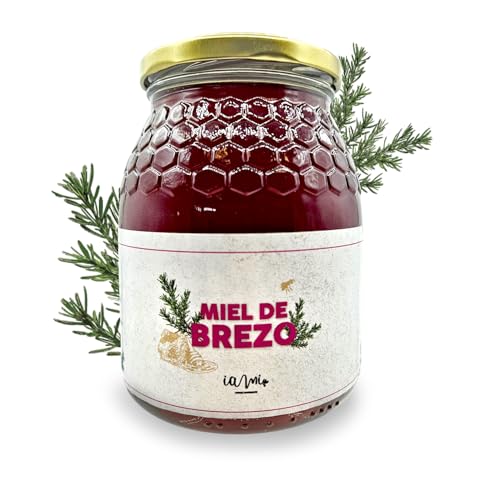 Miel Cruda de Brezo 100% Pura - Miel de 1kg - Miel Natural Artesanal elaborada por nuestros Apicultores de la Sierra de Espadán en Castellón - Tradición y Legado de nuestra Tierra - 1000gr