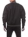Pro Club Men's Varsity Fleece Baseball Jacket, Black/Black, Large